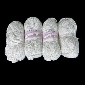 JAEGER Champagne Off White/Gray with Sparkle DK Yarn 50g SHADE 942: Lot Of 4